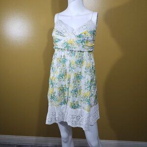 Ruby Rox Strappy Cotton Floral Cottagecore Mini Dress Size 7